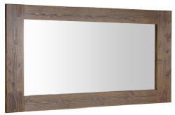 SAPHO - BRAND zrkadlo v drevenom ráme 130x70cm, morený smrek (BA061S)