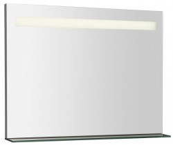 SAPHO - BRETO LED podsvietené zrkadlo, sklenená polica, 800x608mm (BT080)
