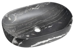 SAPHO - CALEO keramické umyvadlo na desku, 60x42cm, carnico mramor (CA590CM)