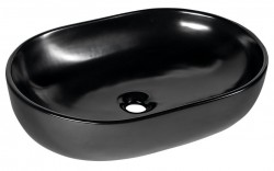 SAPHO - CALEO keramické umývadlo na dosku 60x42 cm, čierna mat (CA590B)