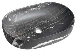 SAPHO - CALEO keramické umývadlo na dosku, 60x42cm, carnico marmor (CA590CM)