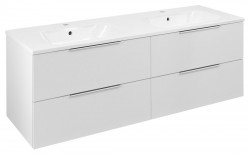 SAPHO - CIRASA umývadlová skrinka 139,6x52x46cm, biela lesk (CR141-3030-21)