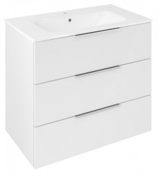 SAPHO - CIRASA umývadlová skrinka 79,8x75x46cm, 3x zásuvka, biela lesk (CR831-3030)
