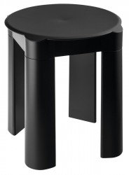 SAPHO - COLORED Kúpeľňové sedátko 37x39x37cm, ABS, čierna mat (A56013)
