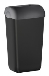 SAPHO - COLORED nástenný odpadkový kôš s vekom 23 l, ABS, čierna mat (A74201NE-1)