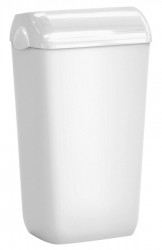 SAPHO - COLORED nástenný odpadkový kôš s vekom 23l, ABS, biela (A74201-1)