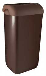 SAPHO - COLORED nástenný odpadkový kôš s vekom 23l, ABS, hnedá (A74201MA-1)