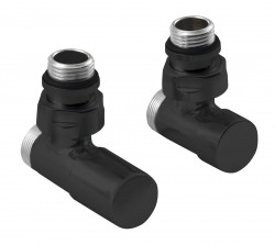 SAPHO - COMPACT BLACK pripojovacia sada ventilov ručná rohová, čierna matná (CP5115BS)