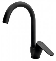 SAPHO - CORNELI stojánkova drezová batéria s vysokou hubicou, čierna mat (CE60/15)