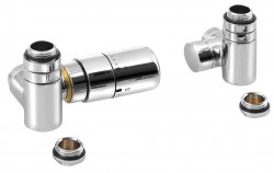 SAPHO - CORNER COMBI pripojovacia sada ventilov termostatická, ľavé, chróm (CP3021S)