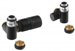 SAPHO - CORNER COMBI pripojovacia sada ventilov termostatická, ľavé, čierna mat (CP3021BS)