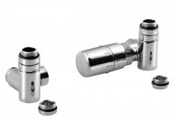 SAPHO - CORNER COMBI pripojovacia sada ventilov termostatická, pravé prevedenie, chróm (CP3022S)