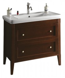 SAPHO - CROSS umývadlová skrinka 85x81x47cm, 2x zásuvka, buk (CR391)