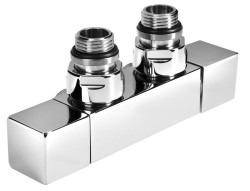 SAPHO - CUBE TWIN pripojovacia súprava ventilu pre stredové pripojenie, chróm (CP581S)