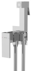 SAPHO - CUBEMIX podomietková bidetová batéria so Stop sprškou, hranatá, chróm (CM040)