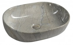 SAPHO - DALMA keramické umývadlo na dosku 59x42 cm, grigio (413)