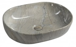 SAPHO - DALMA keramické umývadlo na dosku, 59x42cm, grigio (413)