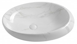 SAPHO - DALMA keramické umývadlo na dosku 68x44 cm, carrara (317)