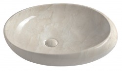 SAPHO - DALMA keramické umývadlo na dosku 68x44 cm, marfil (327)