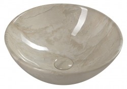 SAPHO - DALMA keramické umývadlo na dosku Ø 42 cm, marfil (127)