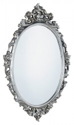 SAPHO - DESNA zrkadlo v ráme, 80x100cm, strieborná (IN344)
