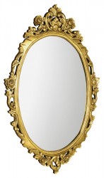 SAPHO - DESNA zrkadlo v ráme, 80x100cm, zlatá (IN352)