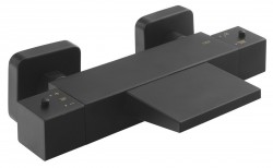 SAPHO - DIMY nástenná vaňová termostatická batéria, kaskáda, čierný (DM292BL)