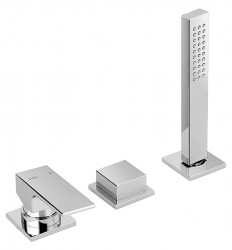 SAPHO - DIMY trojprvková batéria na okraj vane, chróm (DIMTECH3)