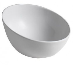 SAPHO - DOME OBLIQUO keramické umývadlo na dosku, Ø 44,5cm, biela (WH031)