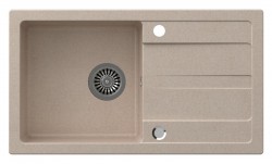 SAPHO - Drez granitový zabudovateľný s odkapem, 77x44cm, béžová (GR7202)