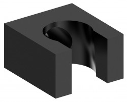 SAPHO - Držiak sprchy hranatý, pevný, čierna mat (1205-14B)