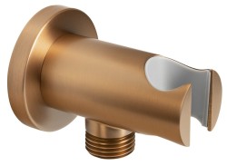 SAPHO - Držiak sprchy, pevný, guľatý, s vyústením, meď mat (1205-09PG)