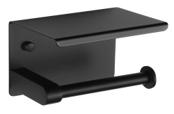 SAPHO - Držiak toaletného papiera s poličkou, čierna mat (UN1197B)