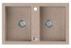 SAPHO - Dvojdrez granitový, 78x48cm, béžová (GR2222)