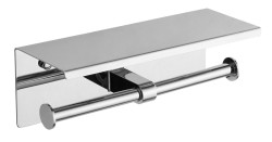 SAPHO - Dvojitý držiak toaletného papiera s poličkou 30cm, chróm (UN1196C)