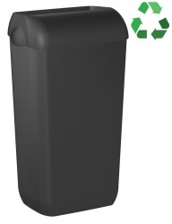 SAPHO - ECOLORED nástenný odpadkový kôš s vekom 23 l, ABS, Soft Touch, čierna mat (A74020VB)