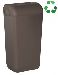 SAPHO - ECOLORED nástenný odpadkový kôš s vekom 23l, ABS, Soft Touch, hnedá (A74020DB)