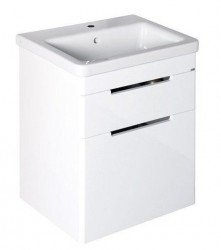 SAPHO - ELLA umývadlová skrinka 56,5x65x43cm, 2x zásuvka, biela (EL062-3030)