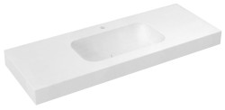 SAPHO - EMICO umývadlo, 150x50 cm, prevedenie límca L, Rockstone biela matná (EM150-B1M-L)