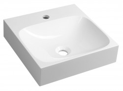 SAPHO - EMONA umývadlo liaty mramor, 40x40cm, biela (EN040)