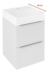 SAPHO - EMONA umývadlová skrinka 39,4x55x39cm, biela lesk (EM040-3030)