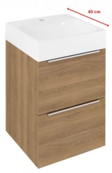 SAPHO - EMONA umývadlová skrinka 39,4x55x39cm, dub cuneo (EM040-2525)