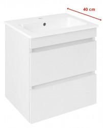 SAPHO - EZARA umývadlová skrinka 48x54x39cm, biela lesk (EZ492-3030)