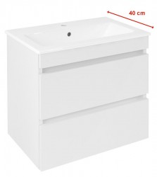 SAPHO - EZARA umývadlová skrinka 58x54x39cm, biela lesk (EZ592-3030)