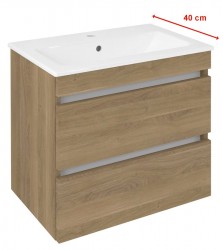 SAPHO - EZARA umývadlová skrinka 58x54x39cm, dub cuneo (EZ592-2525)