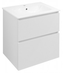 SAPHO - EZARA umývadlová skrinka 59,2x64x46cm, biela lesk (EZ601-3030)