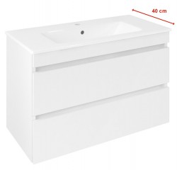 SAPHO - EZARA umývadlová skrinka 78x54x39cm, biela lesk (EZ792-3030)