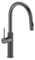 SAPHO - FLAWO stojánkova drezová batéria s výsuvnou sprškou, gun metal (FR576GM)