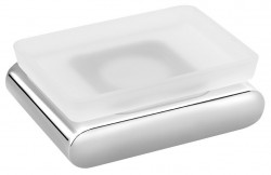 SAPHO - FLORI mydeľnička, mliečne sklo, chróm (RF002)