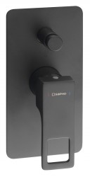 SAPHO - FORATA podomietková sprchová batéria, 2 výstupy, čierna matná (FT042/15)